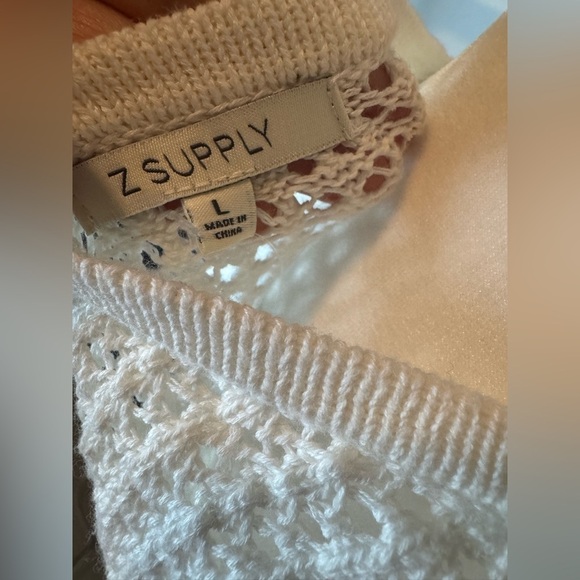 NWT Z Supply Mallorca Crochet Midi Dress White Size L - Picture 9 of 10